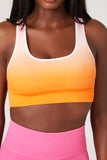 Neon orange/multi Seamless Gradient Sports Bra 1
