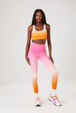 neon orange/multi Seamless Active Gradient Leggings 