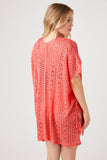 Coral Sheer Swim Cover-Up Dress 4