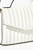 White Quilted Faux Leather Crossbody Bag 6