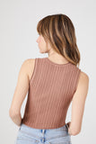 Almond Sweater-Knit Cropped Tank Top 3
