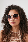 Whitegrey Oversized Square Sunglasses