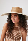Naturalcream Colorblock Straw Panama Hat