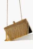 Gold Rhinestone Fringe Clutch Bag 6