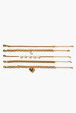 Goldclear Faux Pearl Chain Bracelet Set 1