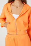 Cantaloupe Cropped Zip-Up Hoodie 5
