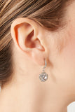 Silver/Clear CZ Drop Earrings