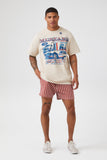 Rustwhite French Terry Striped Shorts 4