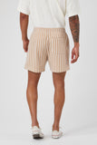 Taupewhite French Terry Striped Shorts 3