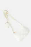 White Quilted Crossbody Bag 1