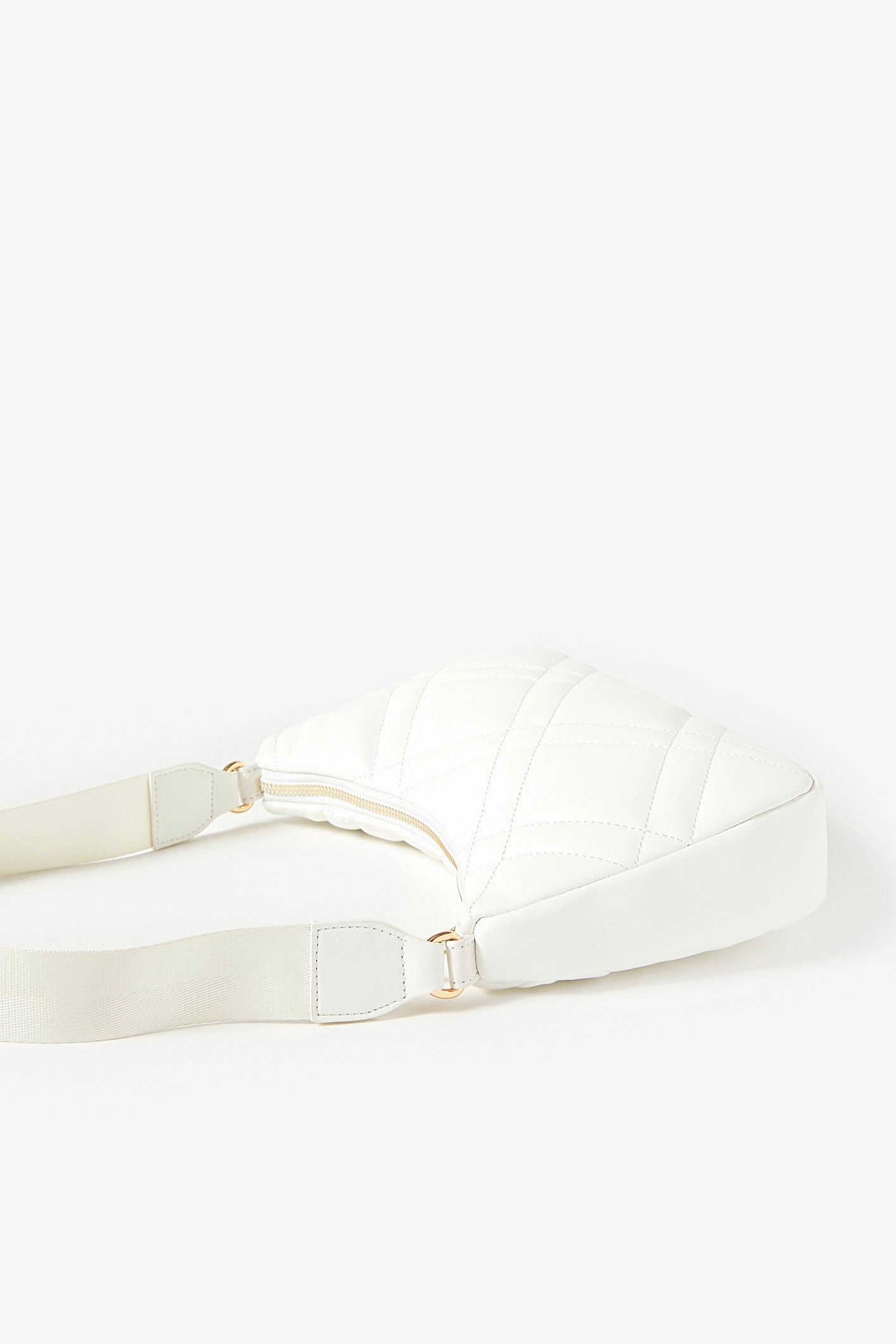 White Quilted Crossbody Bag 2