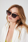 Black/brown Round Frame Sunglasses