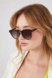 Black/brown Round Frame Sunglasses 1