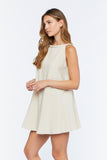 Ash Brown Drop-Waist Sleeveless Mini Dress 5