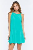 Green Drop-Waist Sleeveless Mini Dress 1