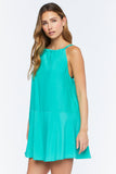 Green Drop-Waist Sleeveless Mini Dress 5