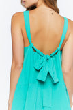 Green Drop-Waist Sleeveless Mini Dress 3