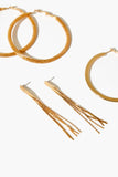 Gold Braided Hoop Earring Set 1