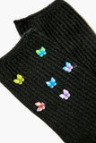 Blackmulti Butterfly Embellished Crew Socks 2