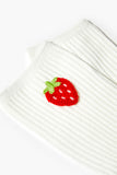Whitemulti Embroidered Strawberry Crew Socks 2