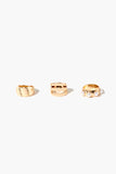 Gold/Cream Faux Pearl Ring Set 1