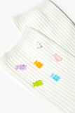 whitemulti Embroidered Crew Socks 2