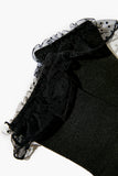 Black Lace-Trim Crew Socks 2