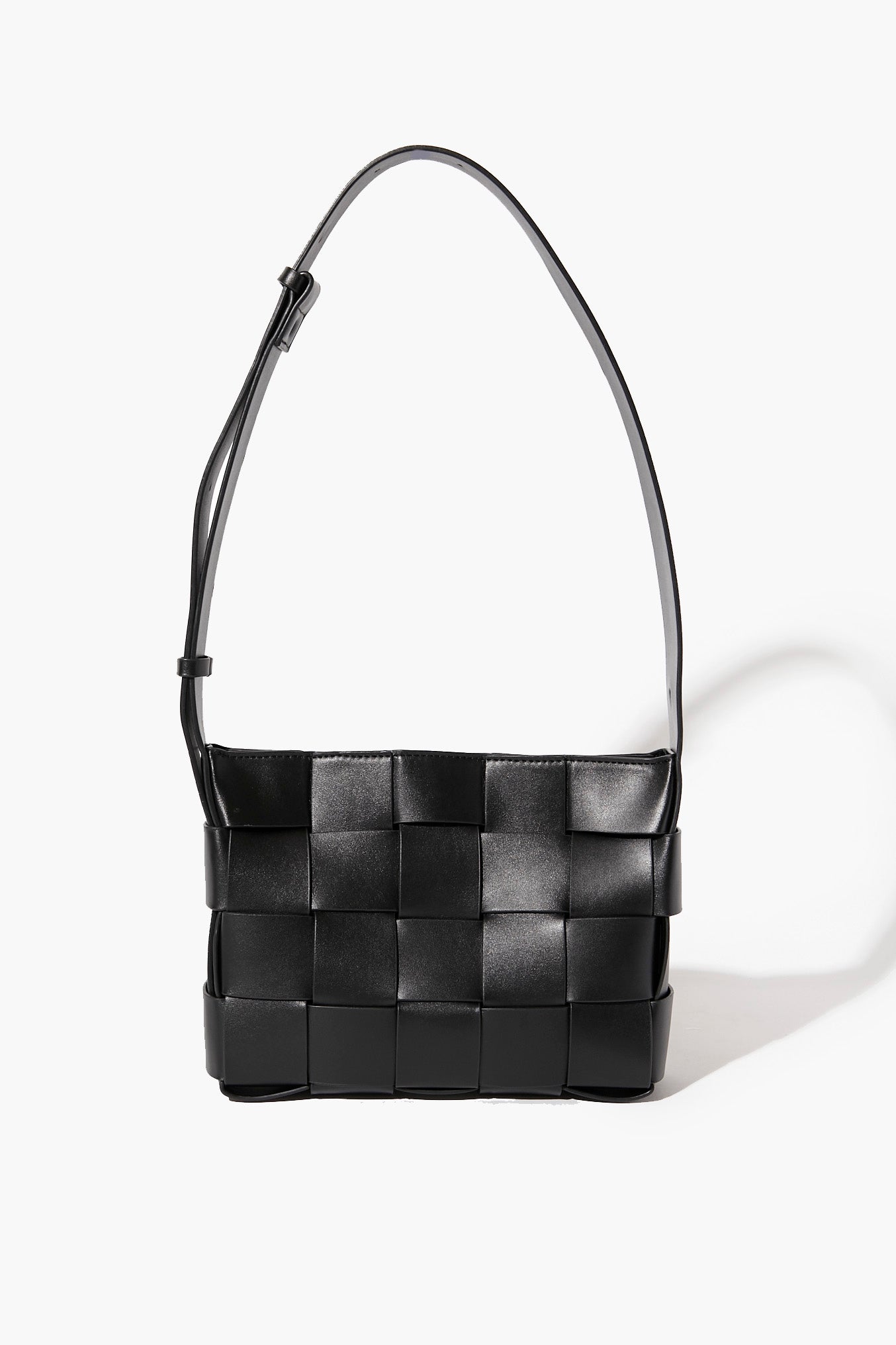 Black Basketwoven Crossbody Bag 1