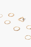 Gold Assorted Heart Ring Set 2