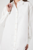 White Poplin Mini Shirt Dress 4