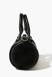 Black Faux Leather Quilted Crossbody Bag 2