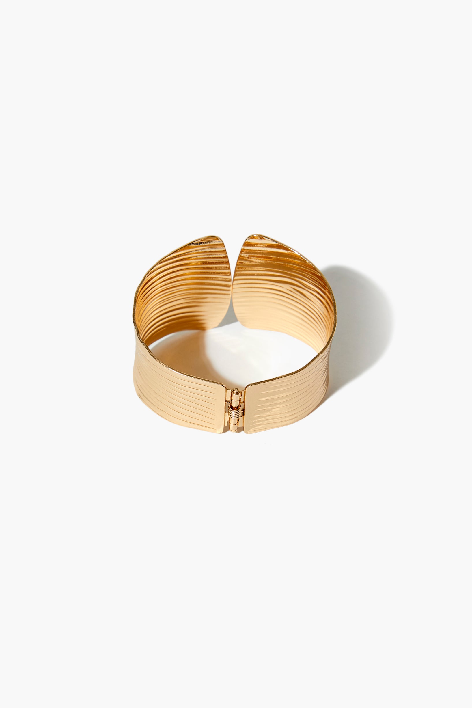 Gold Etched Cuff Bracelet 2