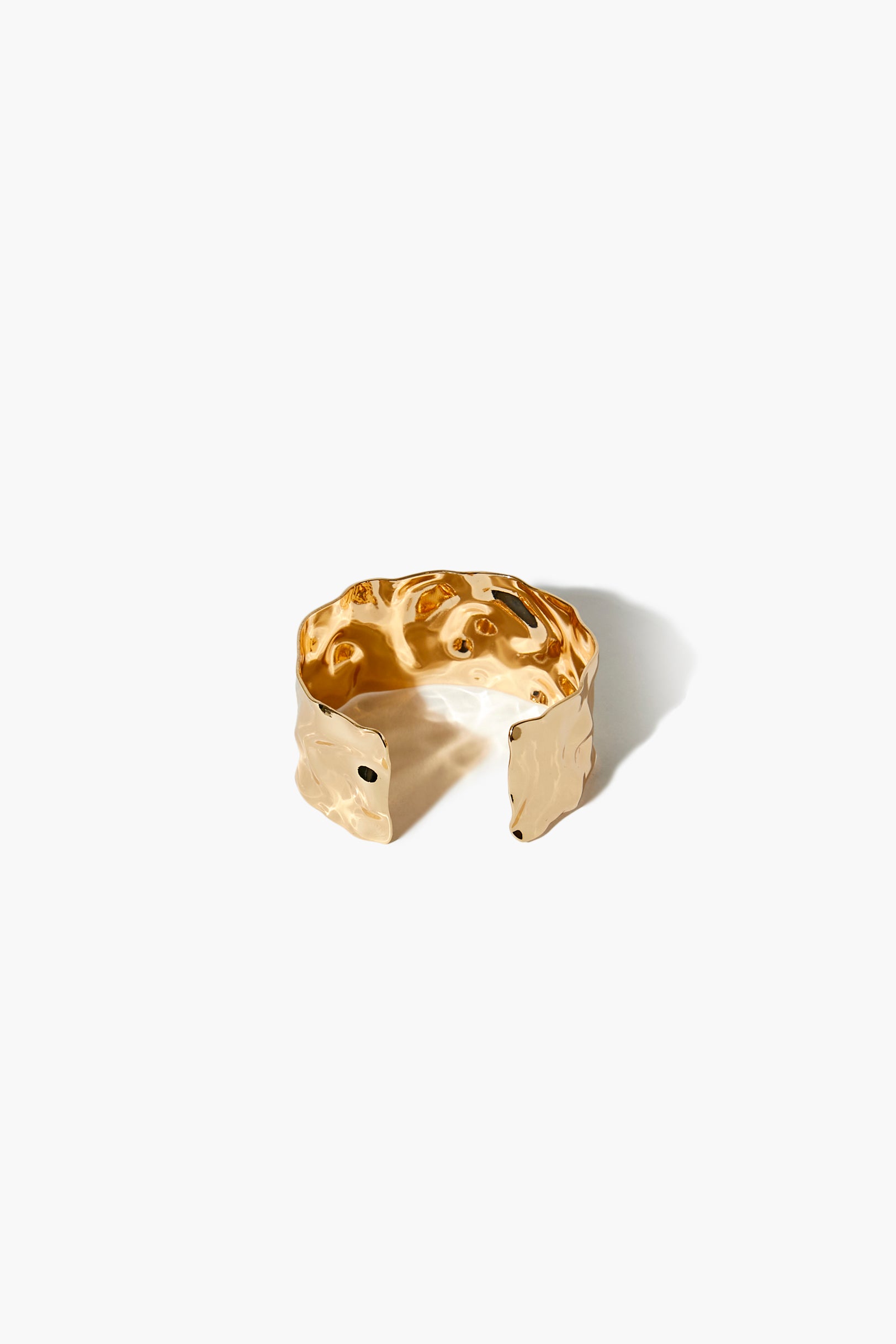 Gold Hammered Cuff Bracelet 1 
