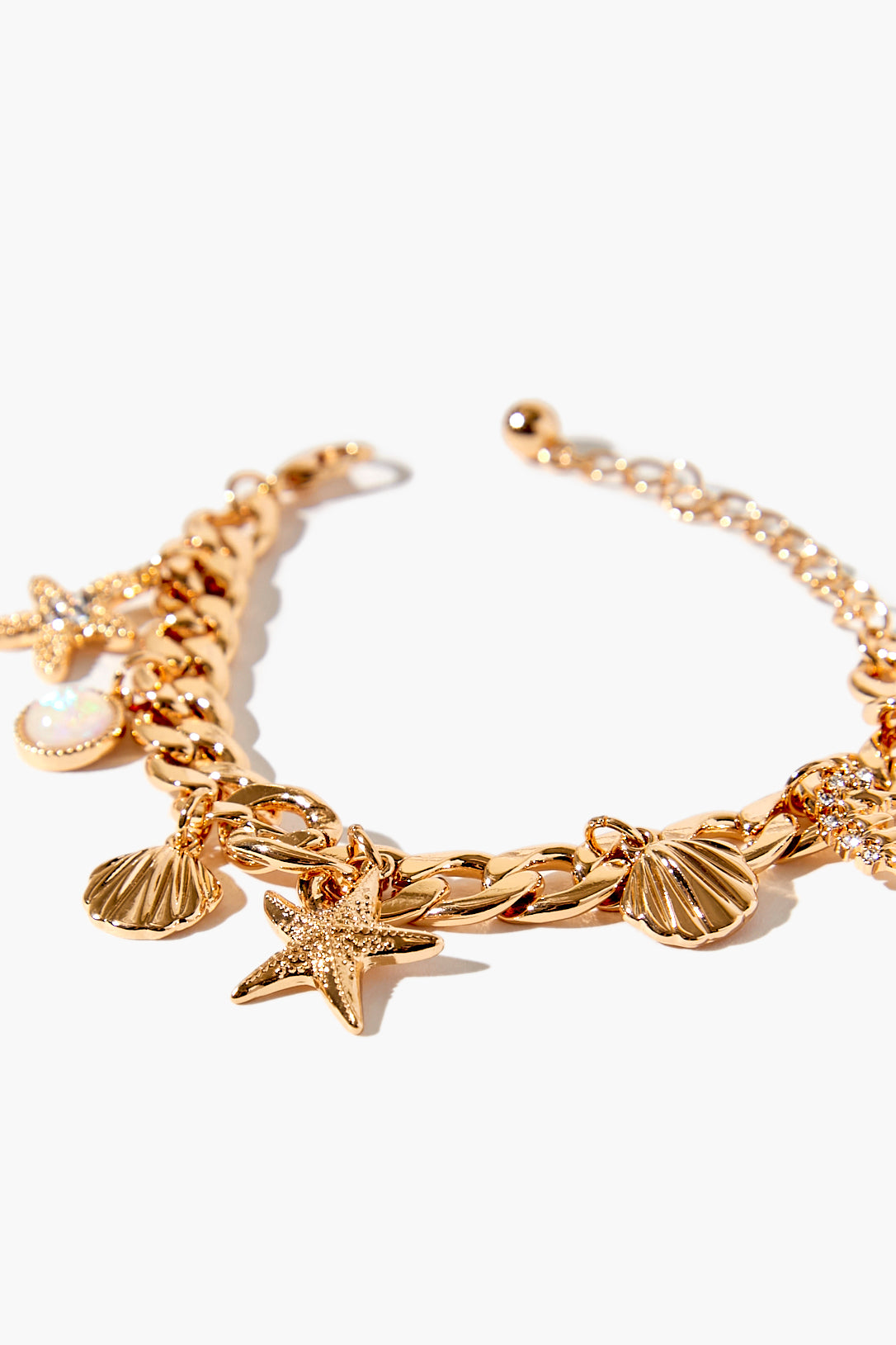 Gold Seashell Charm Bracelet 1