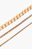 Gold Rhinestone Box Chain Bracelet Set 1