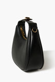 Black Faux Leather Crossbody Bag 1