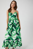 Greenmulti Tropical Leaf Cami Maxi Dress 3 