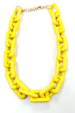 Yellow Chunky Curb Chain Necklace