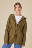 Olive Hooded Uniform Utility Jacket