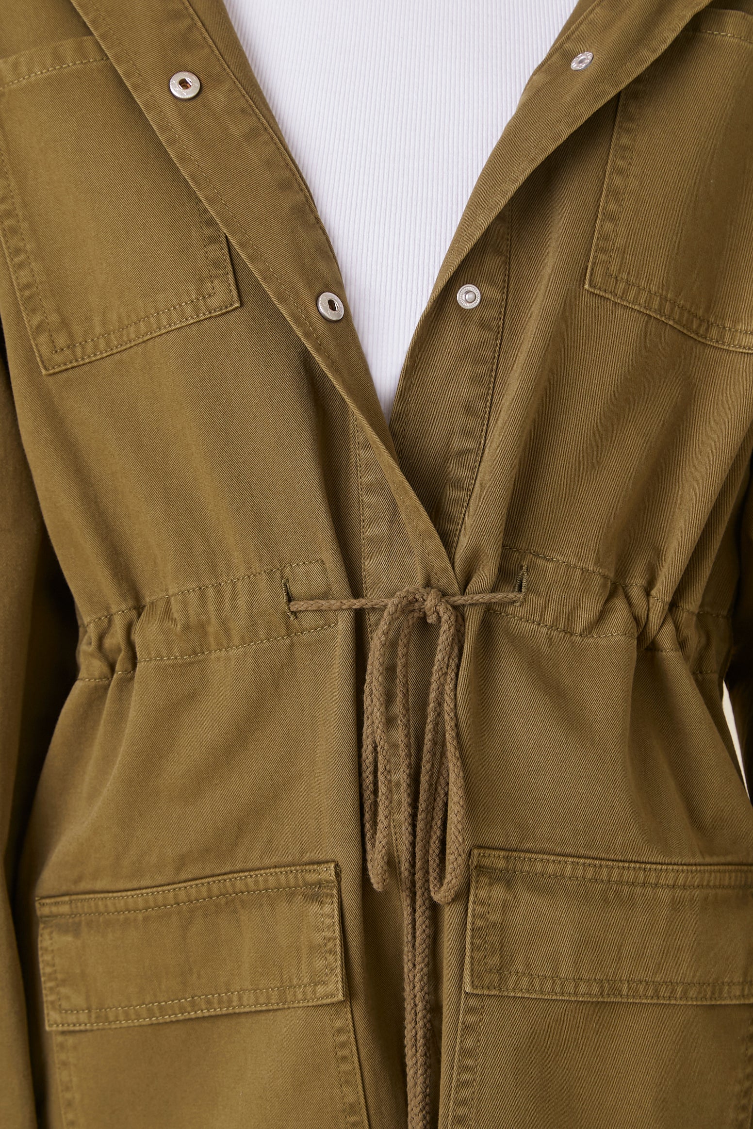 Olive Hooded Uniform Utility Jacket 4