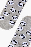 Heathergreymulti Panda Print Ankle Socks 1