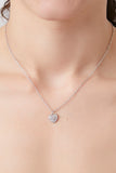 Silver Rhinestone Heart Necklace