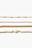 Goldwhite Cowrie Shell Bracelet Set