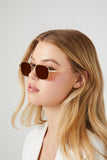 Goldbrown Rectangular Frame Sunglasses 1