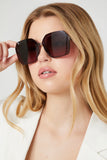Blackgrey Rimless Round Sunglasses