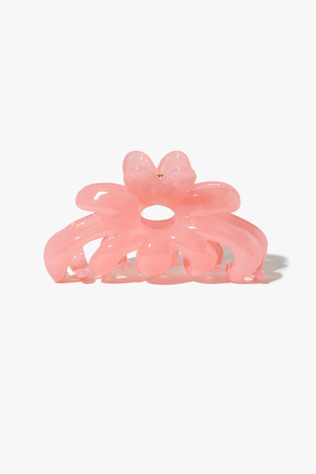 Pink Floral Claw Hair Clip