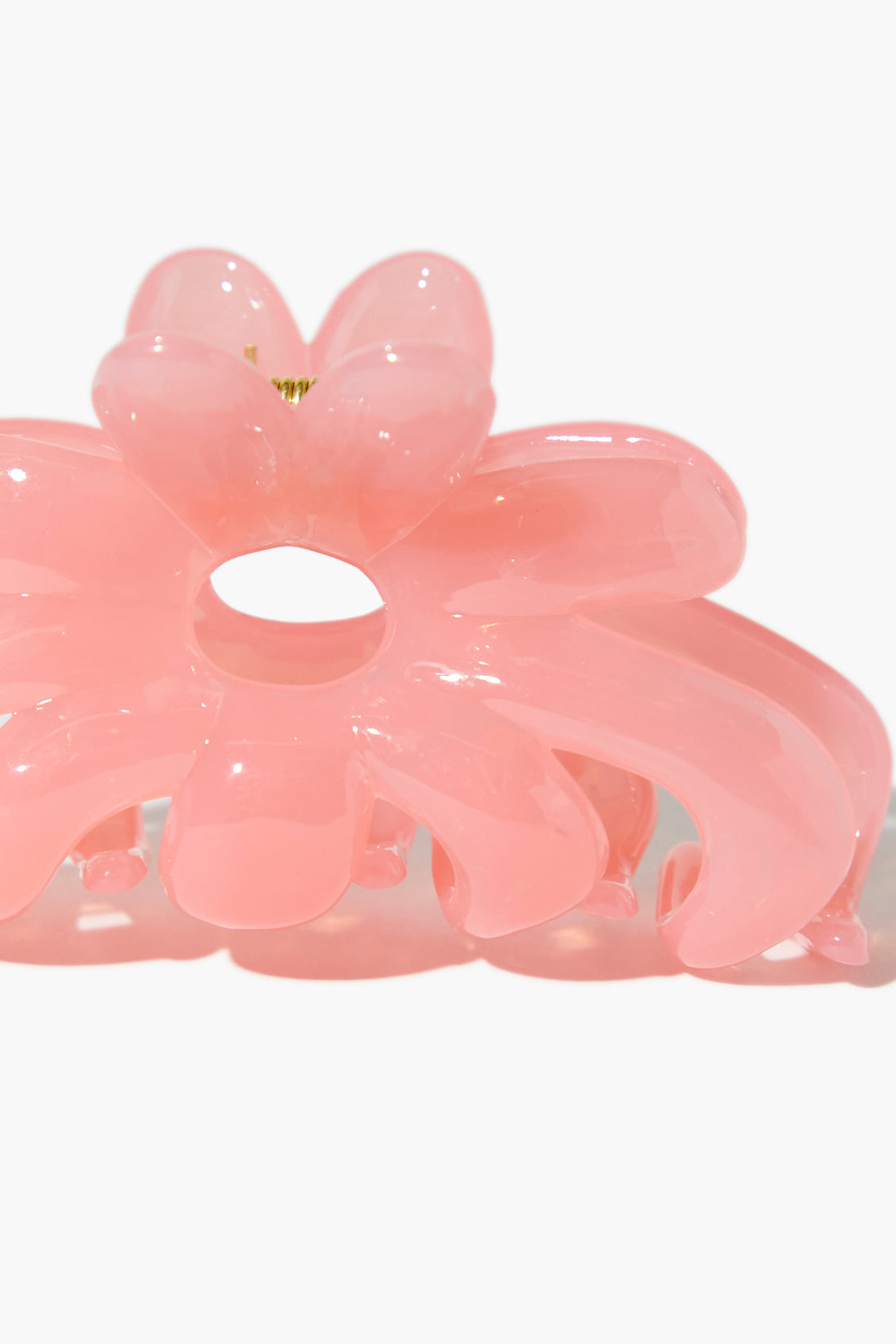 Pink Floral Claw Hair Clip 2