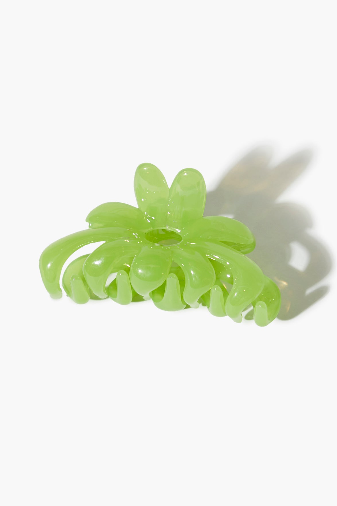 Green Floral Claw Hair Clip 1 