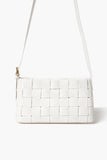 White Basketwoven Crossbody Bag 1