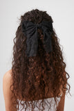 Black Lace Bow Hair Barrette